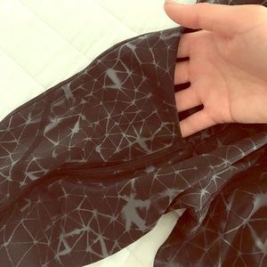 Lululemon 2 star crushed coal Black ruched legging